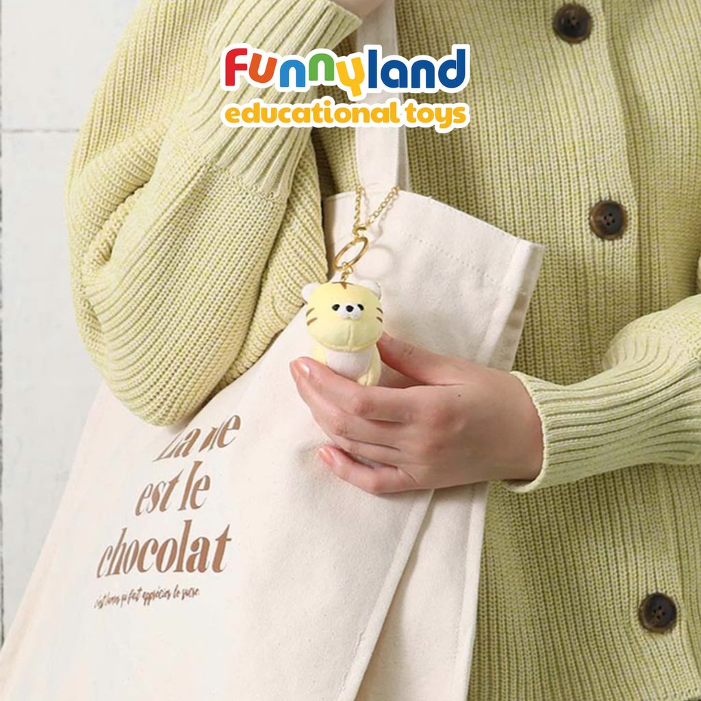 Móc khoá gấu bông Nhật Bản Mofmo Friends - Chú Hổ Vàng (Tiger Yellow)