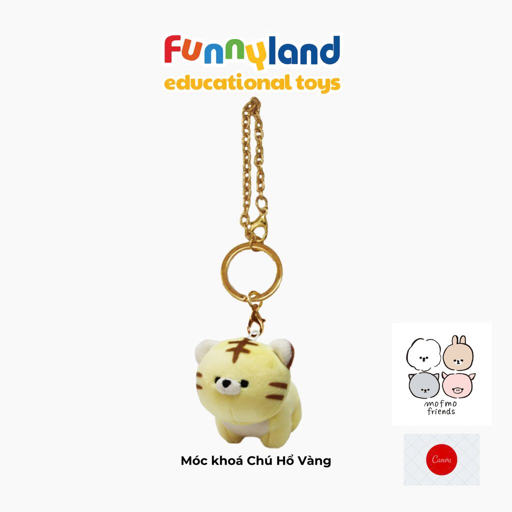 Móc khoá gấu bông Nhật Bản Mofmo Friends - Chú Hổ Vàng (Tiger Yellow)