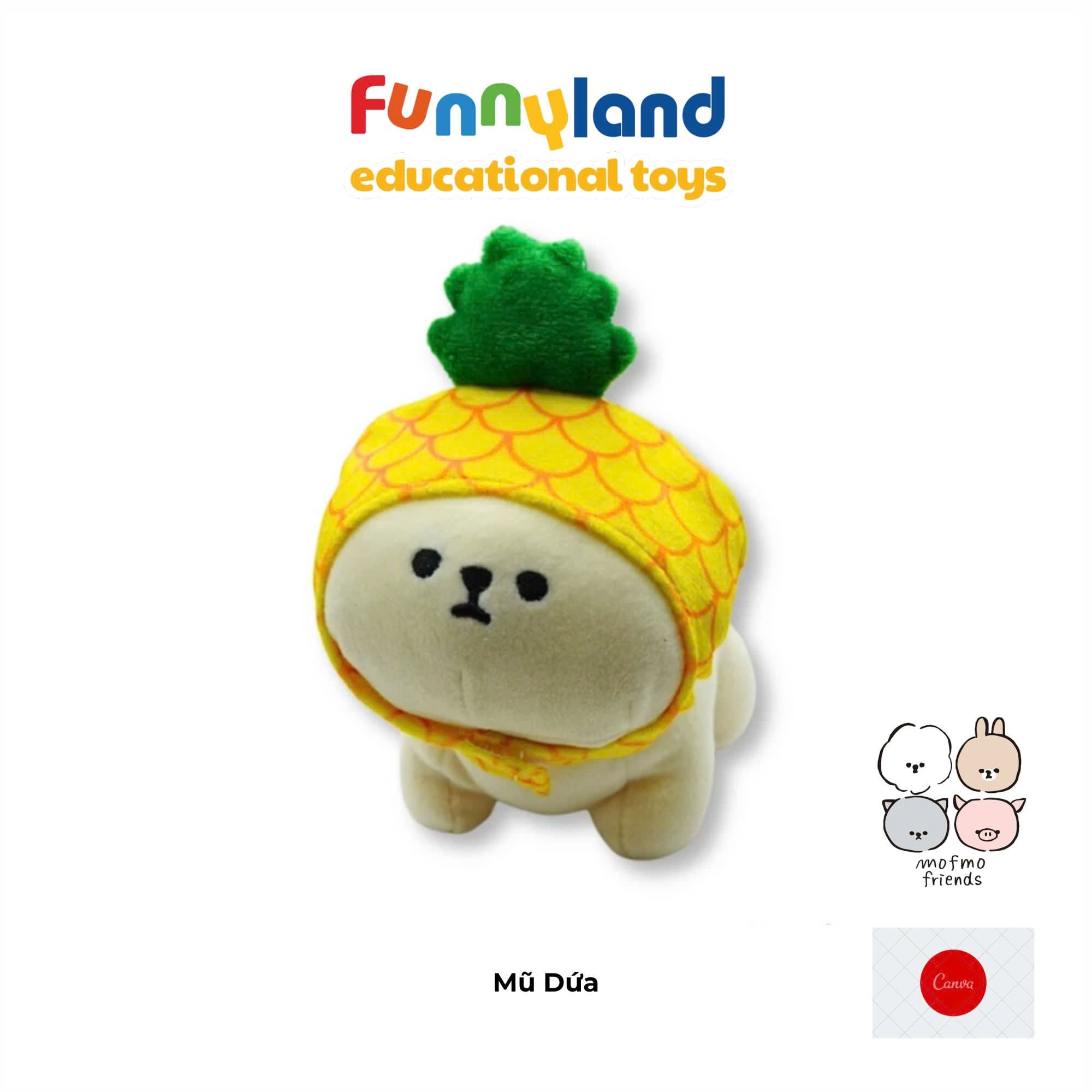 Phụ kiện gấu bông Nhật Bản Mofmo Friends - Mũ Dứa (Phụ kiện)