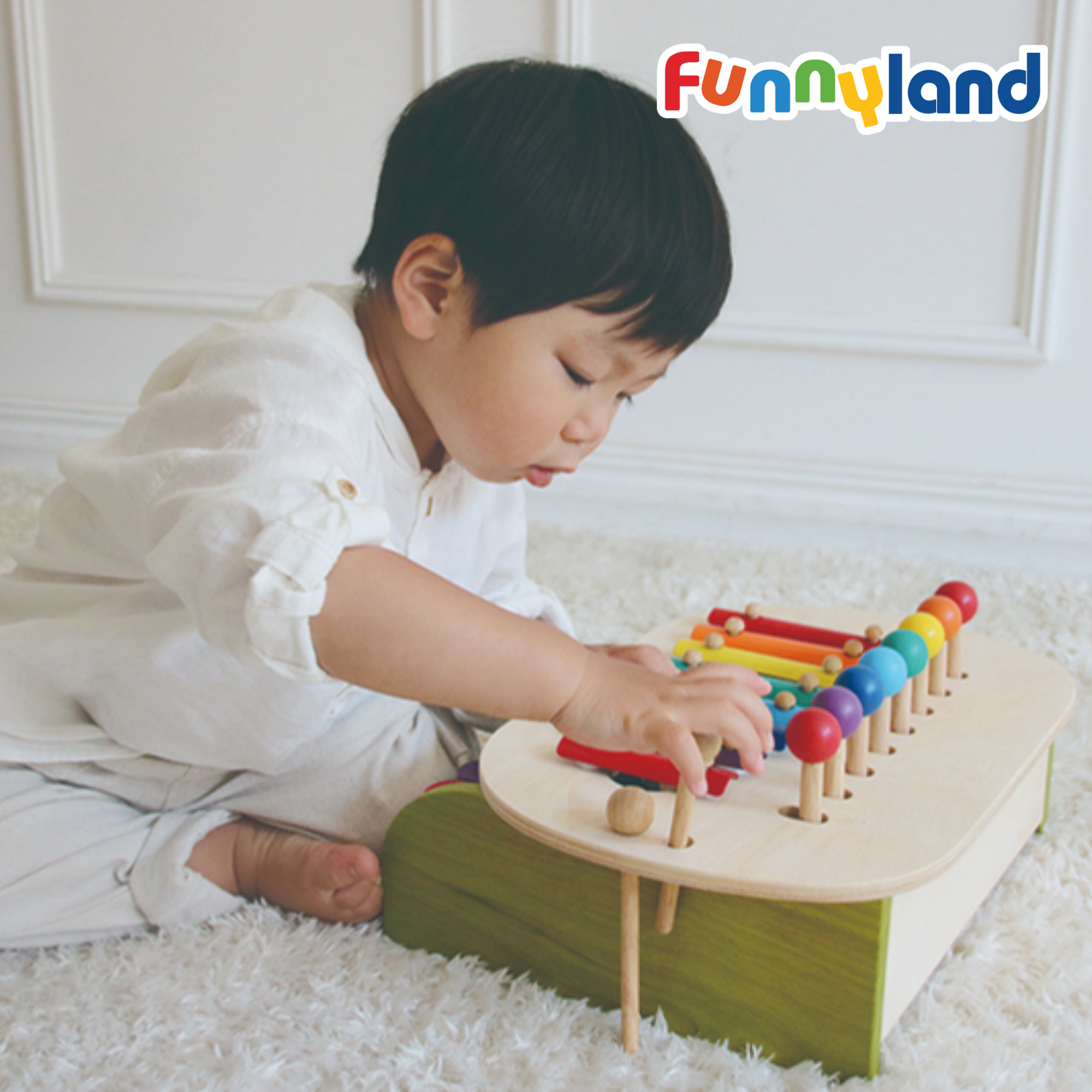  Đồ Chơi Đàn Piano Bằng Gỗ - Musical Finger Board Geni 