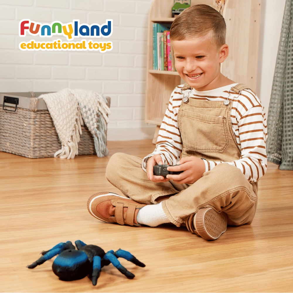 Đồ chơi mô hình động vật Terra - Nhện điều khiển từ xa màu xanh