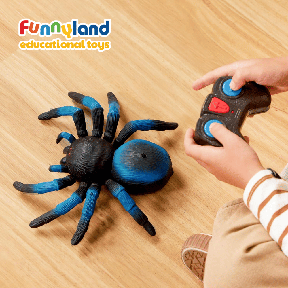 Đồ chơi mô hình động vật Terra - Nhện điều khiển từ xa màu xanh