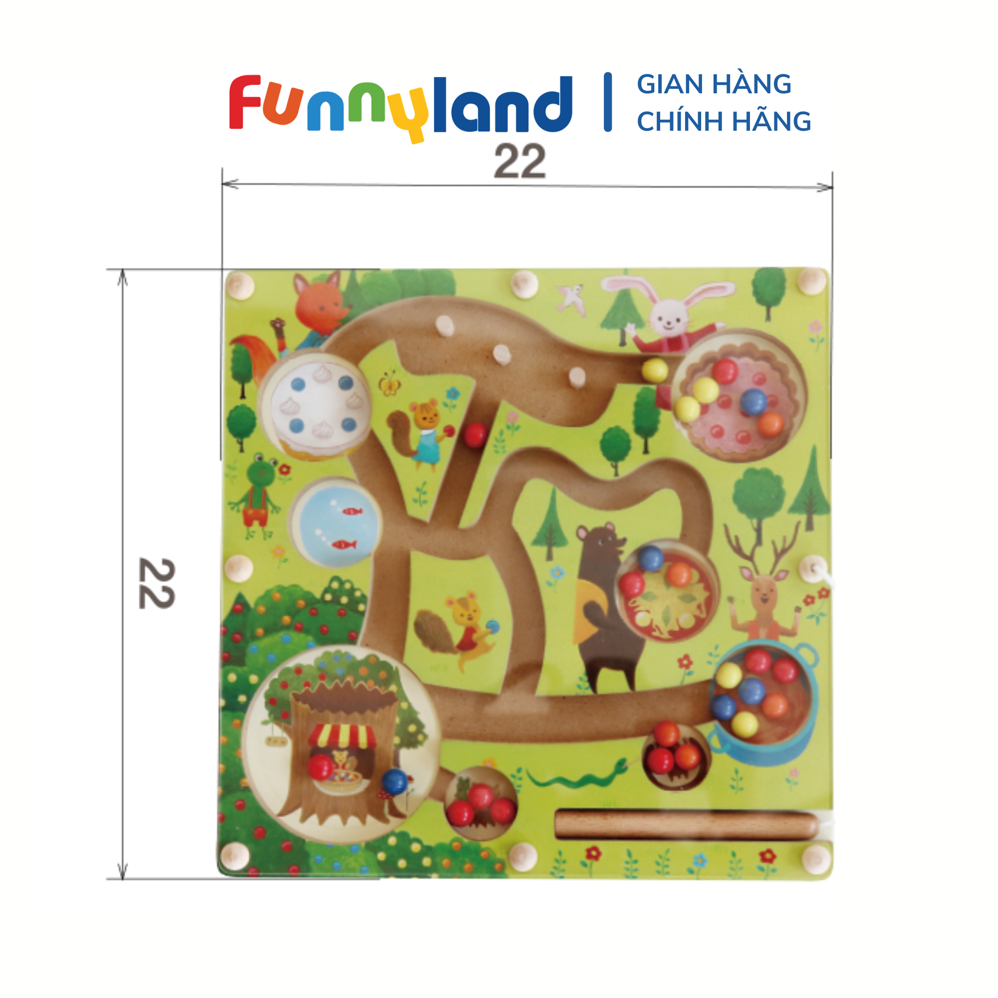  Đồ Chơi Bàn Gỗ Mê Cung - Perry’s Berries - Let's Learn Counting Geni 