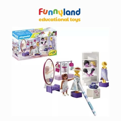 Đồ chơi mô hình Playmobil: Playmobil tô màu: Phòng thay đồ