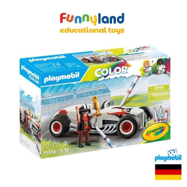 Đồ chơi mô hình Playmobil: Playmobil tô màu: Xe đua