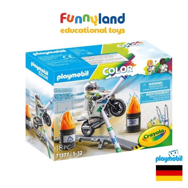 Đồ chơi mô hình Playmobil: Playmobil tô màu: Xe moto