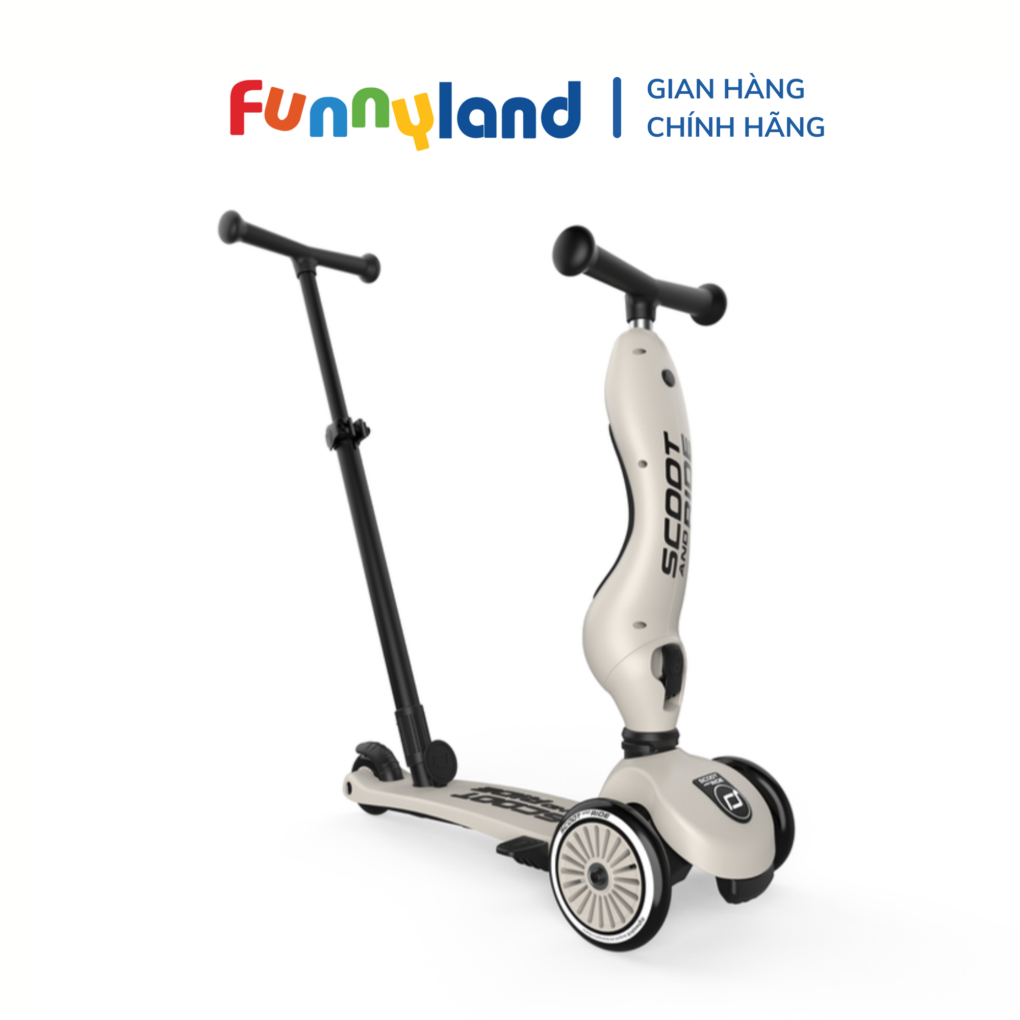 Xe scooter trẻ em Scoot and Ride Highwaykick 1 Push and Go (Ash)