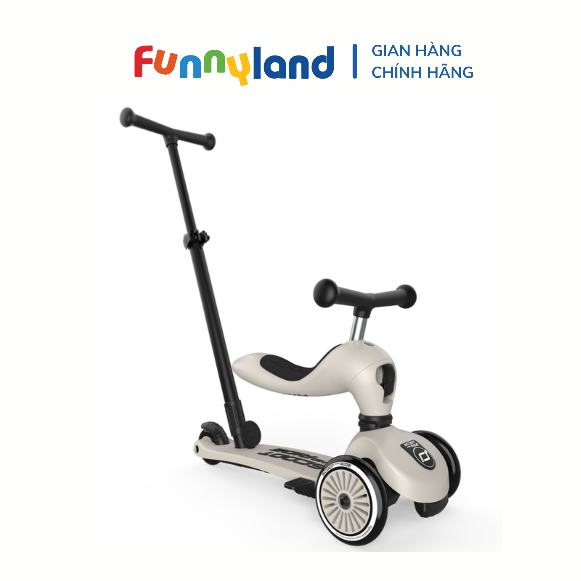 Xe scooter trẻ em Scoot and Ride Highwaykick 1 Push and Go (Ash)