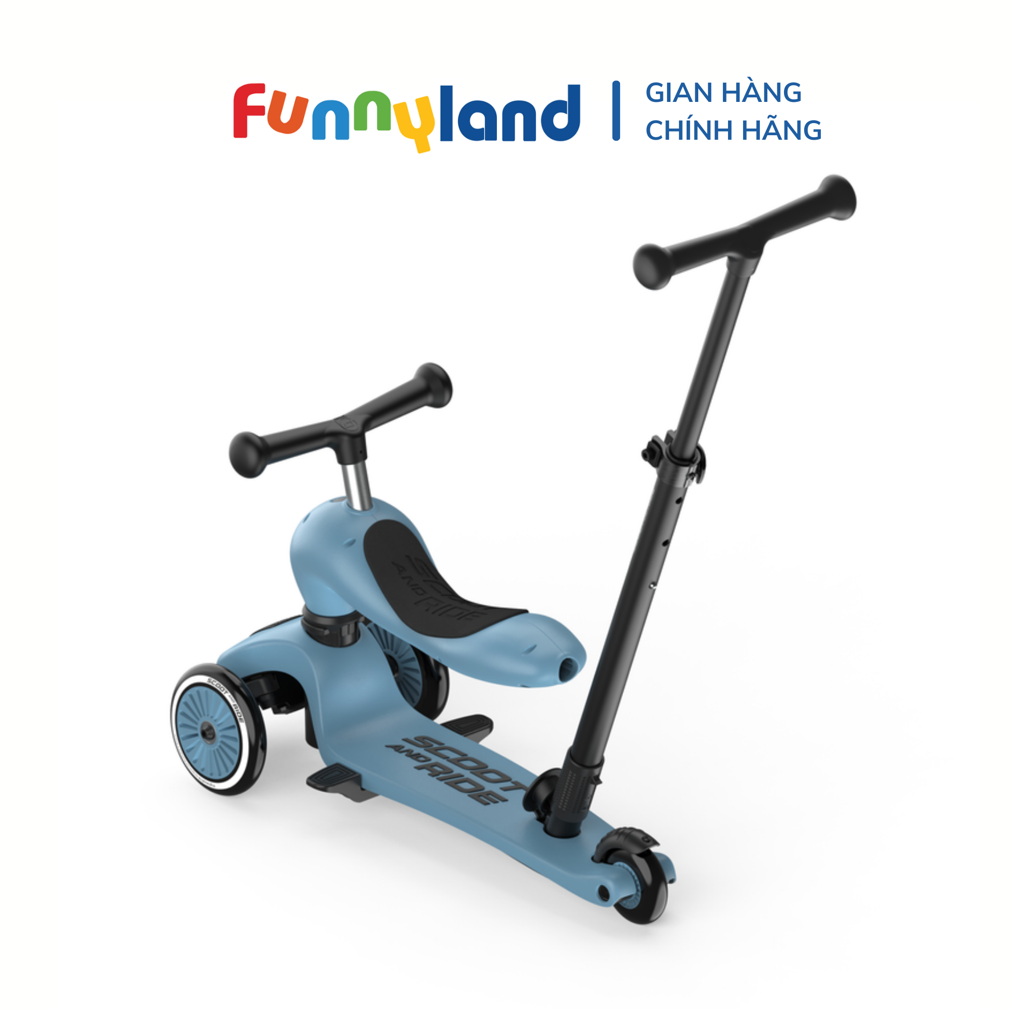 Xe scooter trẻ em Scoot and Ride Highwaykick 1 Push and Go (Steel)