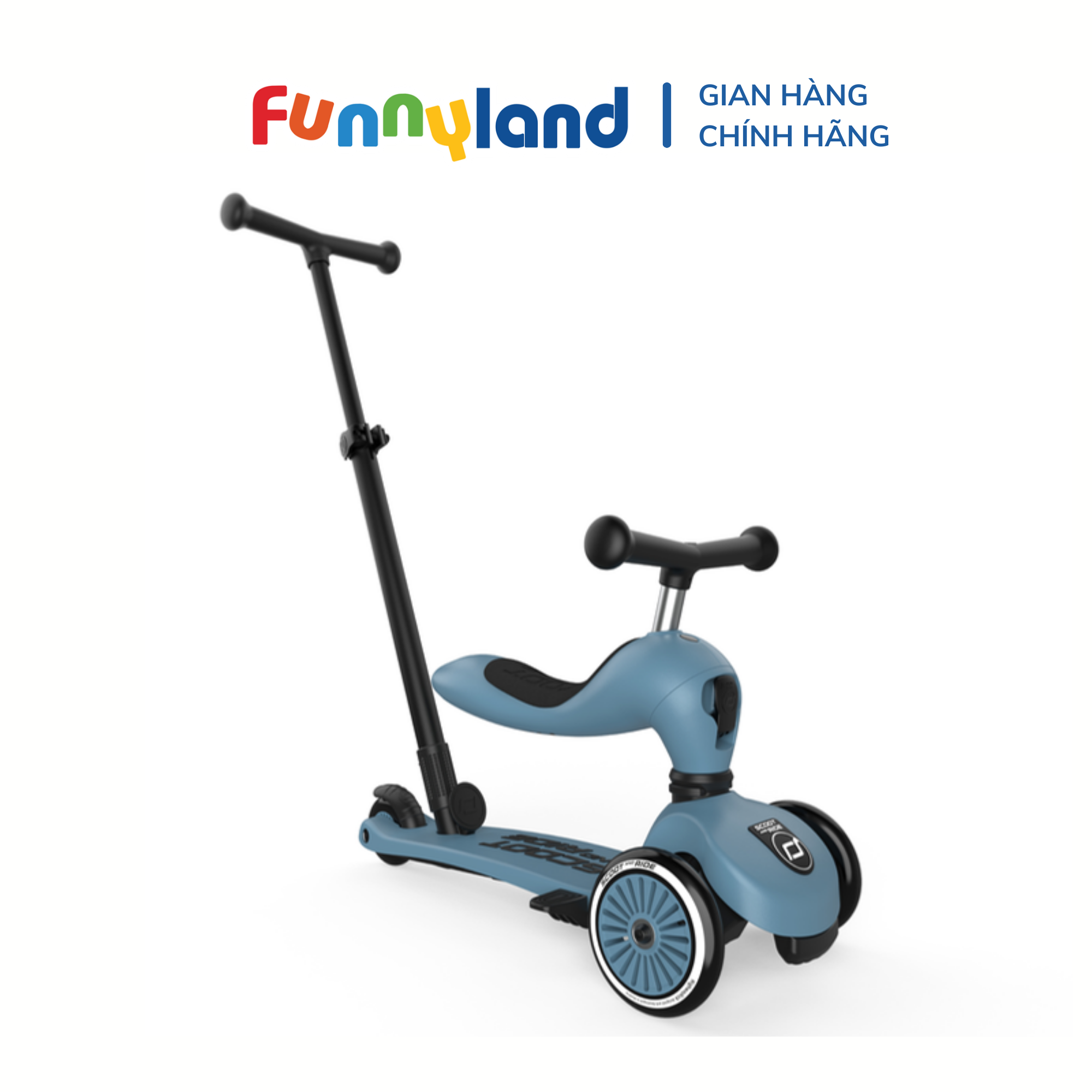 Xe scooter trẻ em Scoot and Ride Highwaykick 1 Push and Go (Steel)