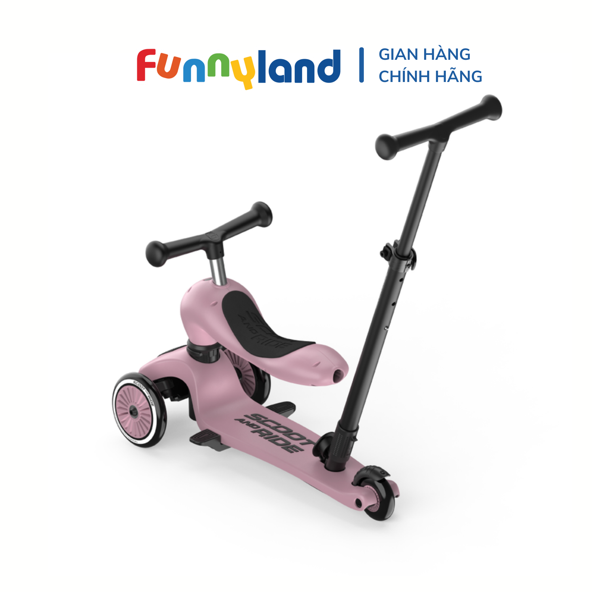 Xe scooter trẻ em Scoot and Ride Highwaykick 1 Push and Go (Wildberry)