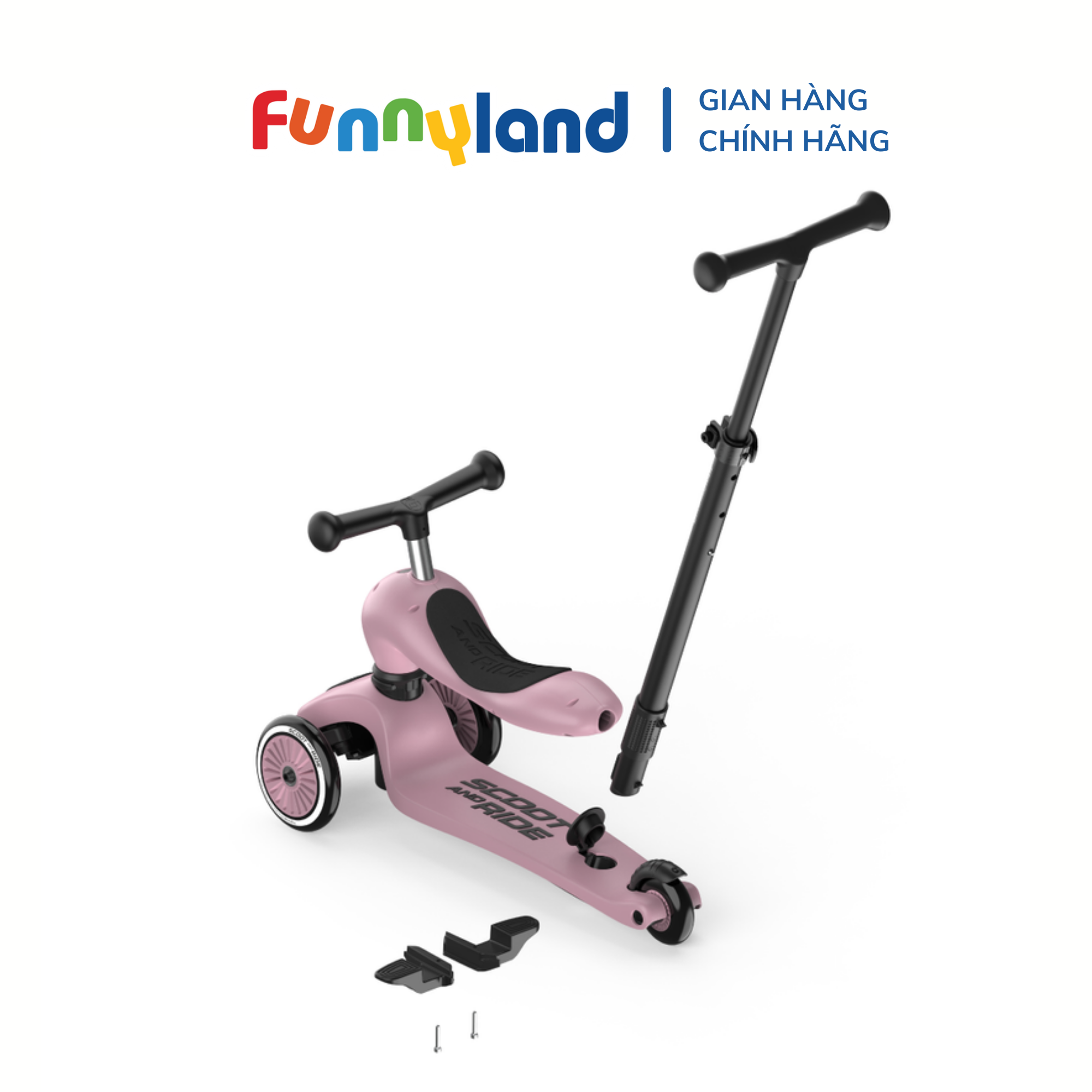 Xe scooter trẻ em Scoot and Ride Highwaykick 1 Push and Go (Wildberry)