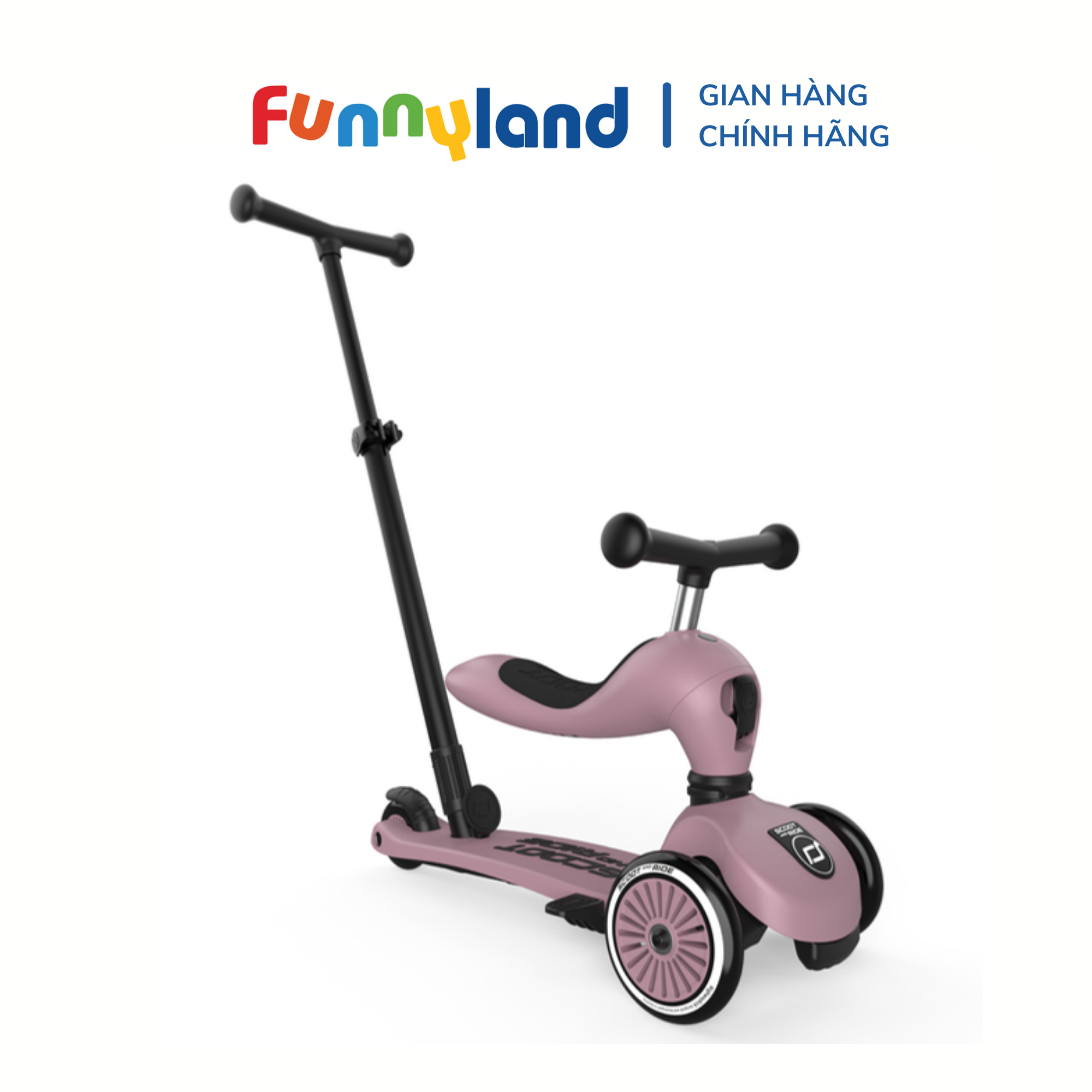 Xe scooter trẻ em Scoot and Ride Highwaykick 1 Push and Go (Wildberry)