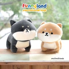 Gấu bông Nhật Bản Mofmo Friends - Chú chó Shiba Inu đen (Shiba Inu Black)