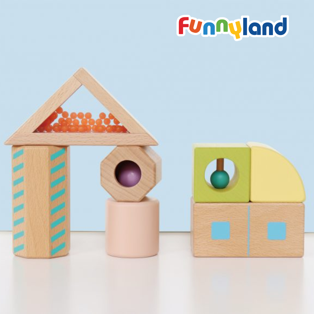 Geni - Hình khối bằng gỗ có âm thanh - bộ lớn (Sound Blocks Large)