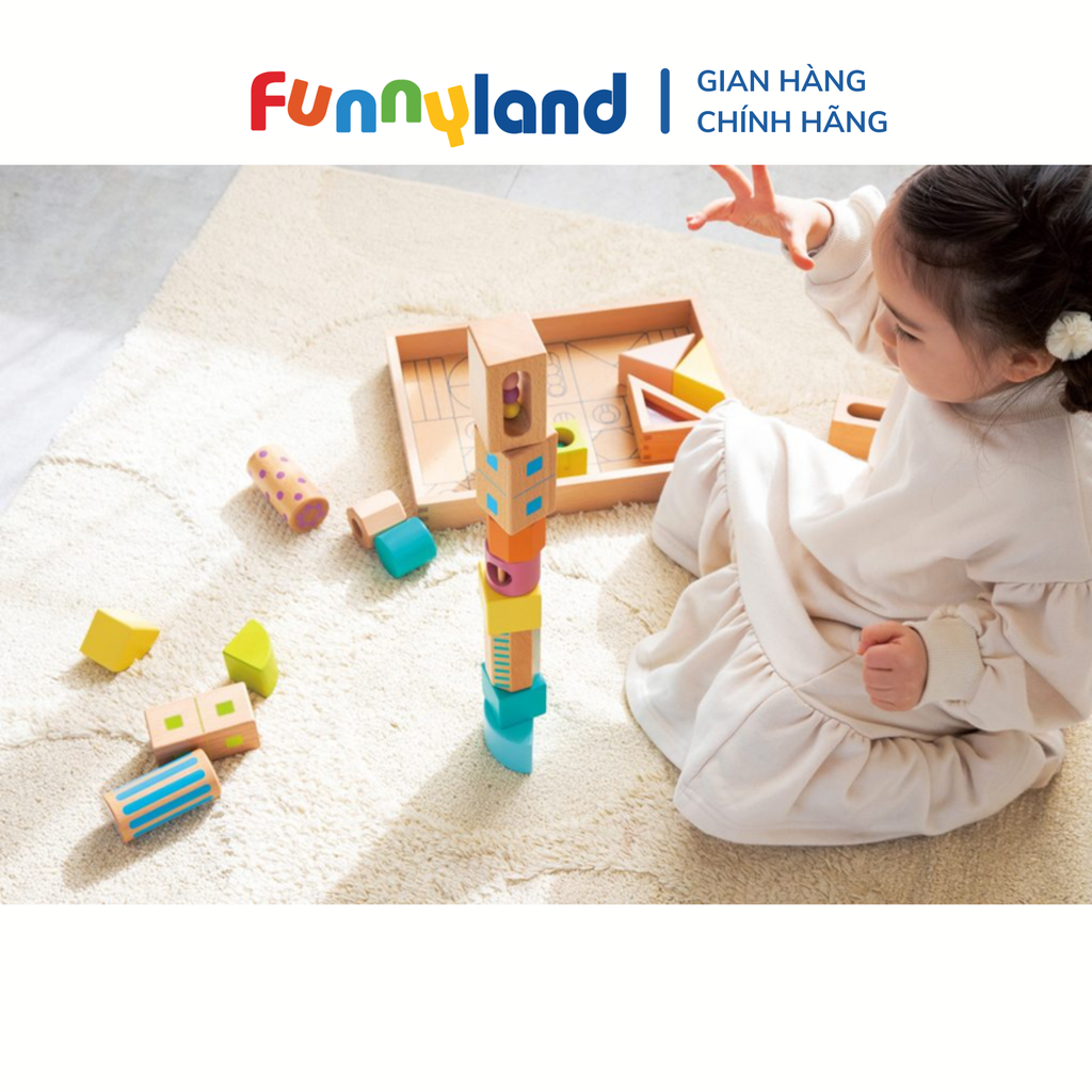 Geni - Hình khối bằng gỗ có âm thanh - bộ lớn (Sound Blocks Large)