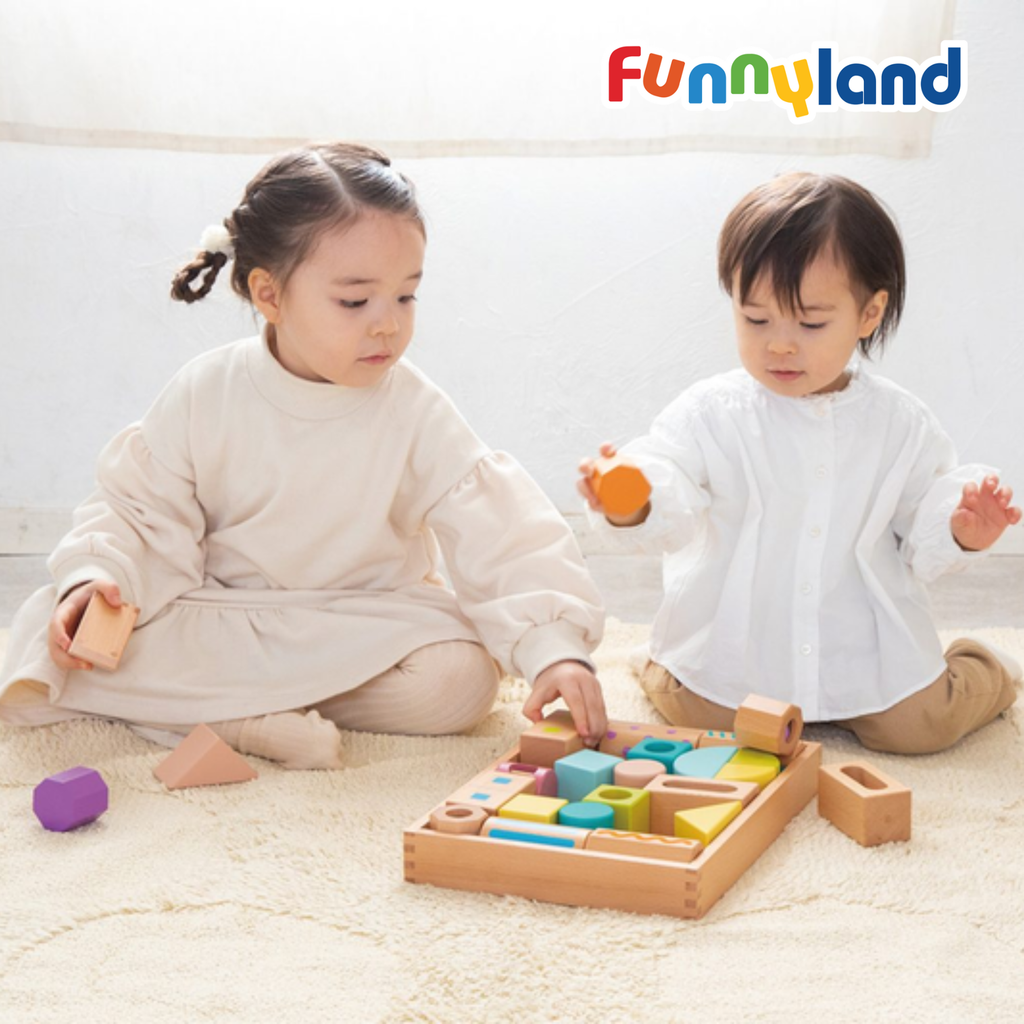 Geni - Hình khối bằng gỗ có âm thanh - bộ lớn (Sound Blocks Large)