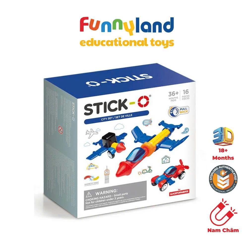  Đồ chơi xếp hình nam châm Hàn Quốc Stick-O CITY SET 