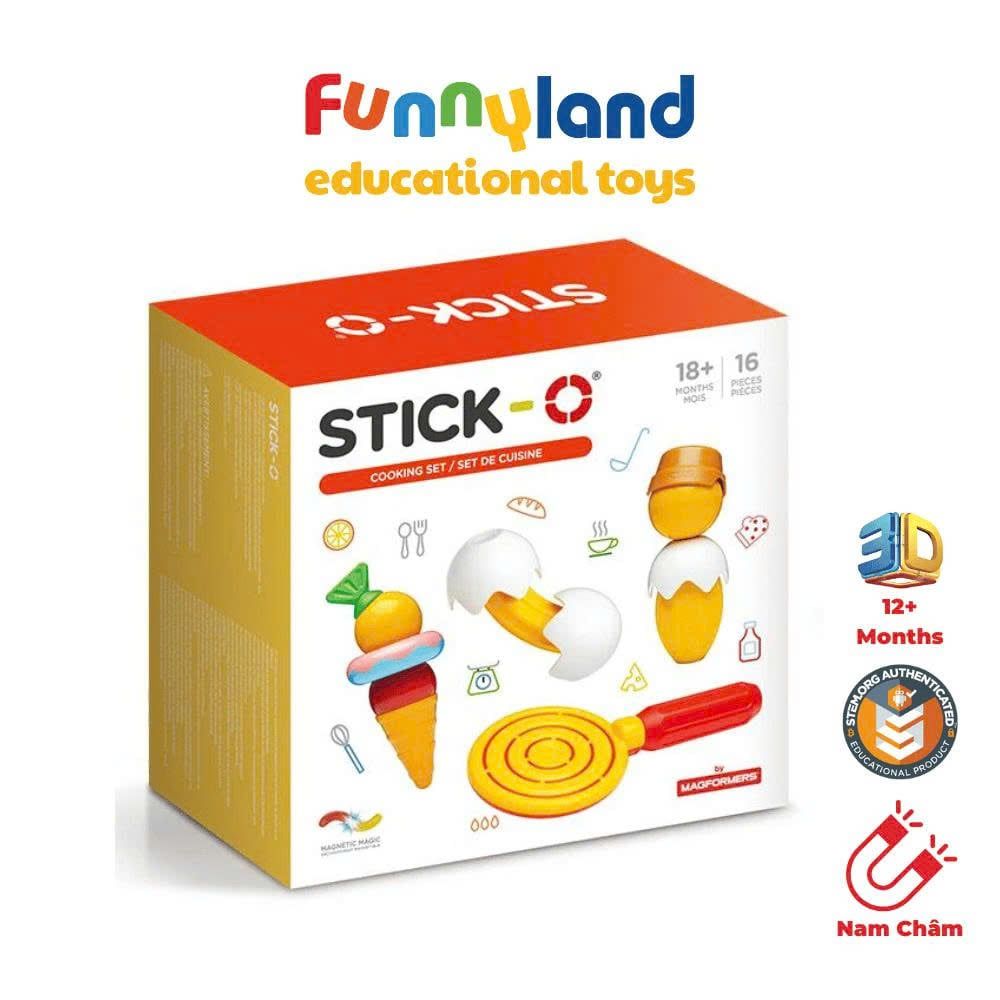  Đồ chơi xếp hình nam châm Hàn Quốc Stick-O COOKING SET 
