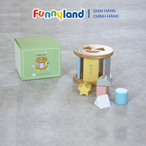 Đồ Chơi Hộp Thả Khối Bằng Gỗ Gen-Sugar Box Geni
