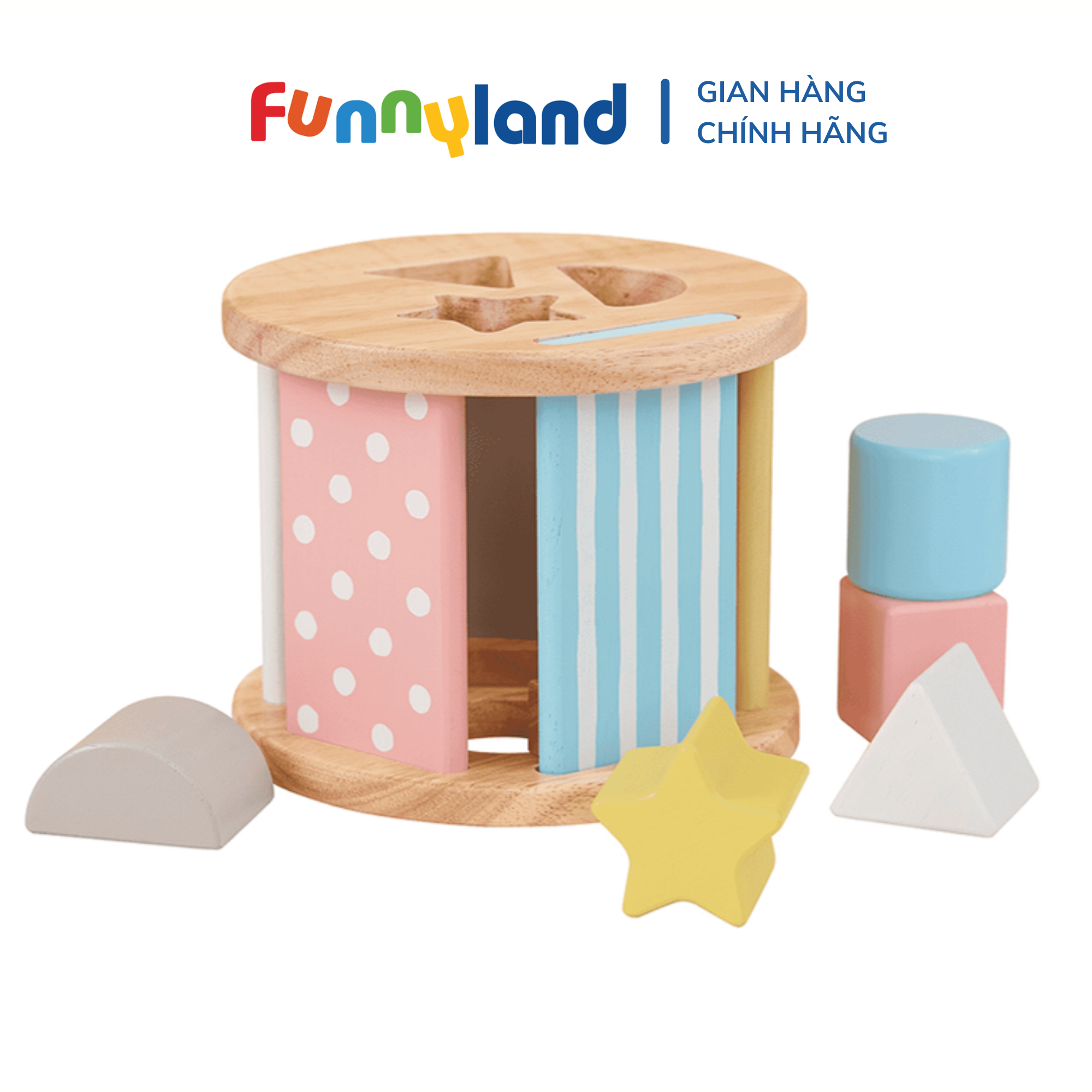  Đồ Chơi Hộp Thả Khối Bằng Gỗ Gen-Sugar Box Geni 