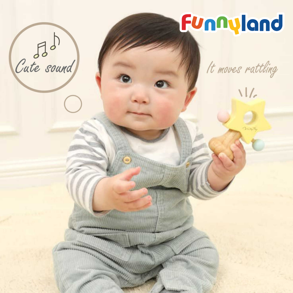 Đồ Chơi Gỗ Lục Lạc Ngôi Sao - Twinkle Star Geni