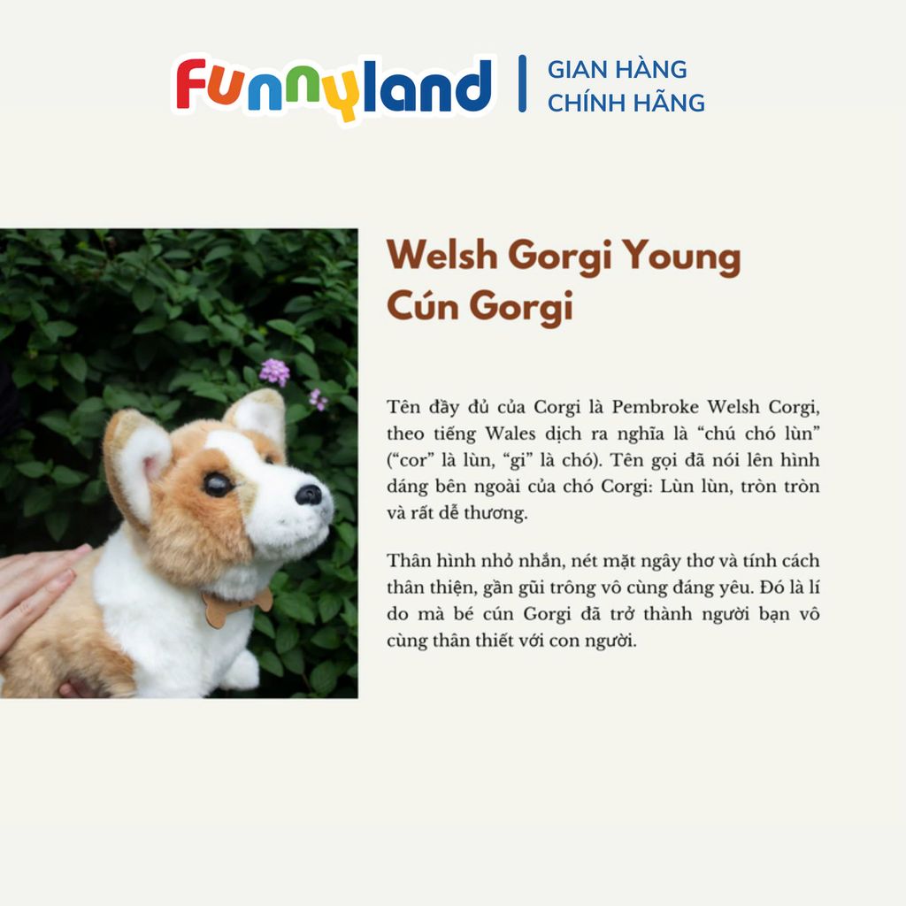 Đồ chơi Thú nhồi bông MY DOG MINI Welsh Corgi Young Sitting