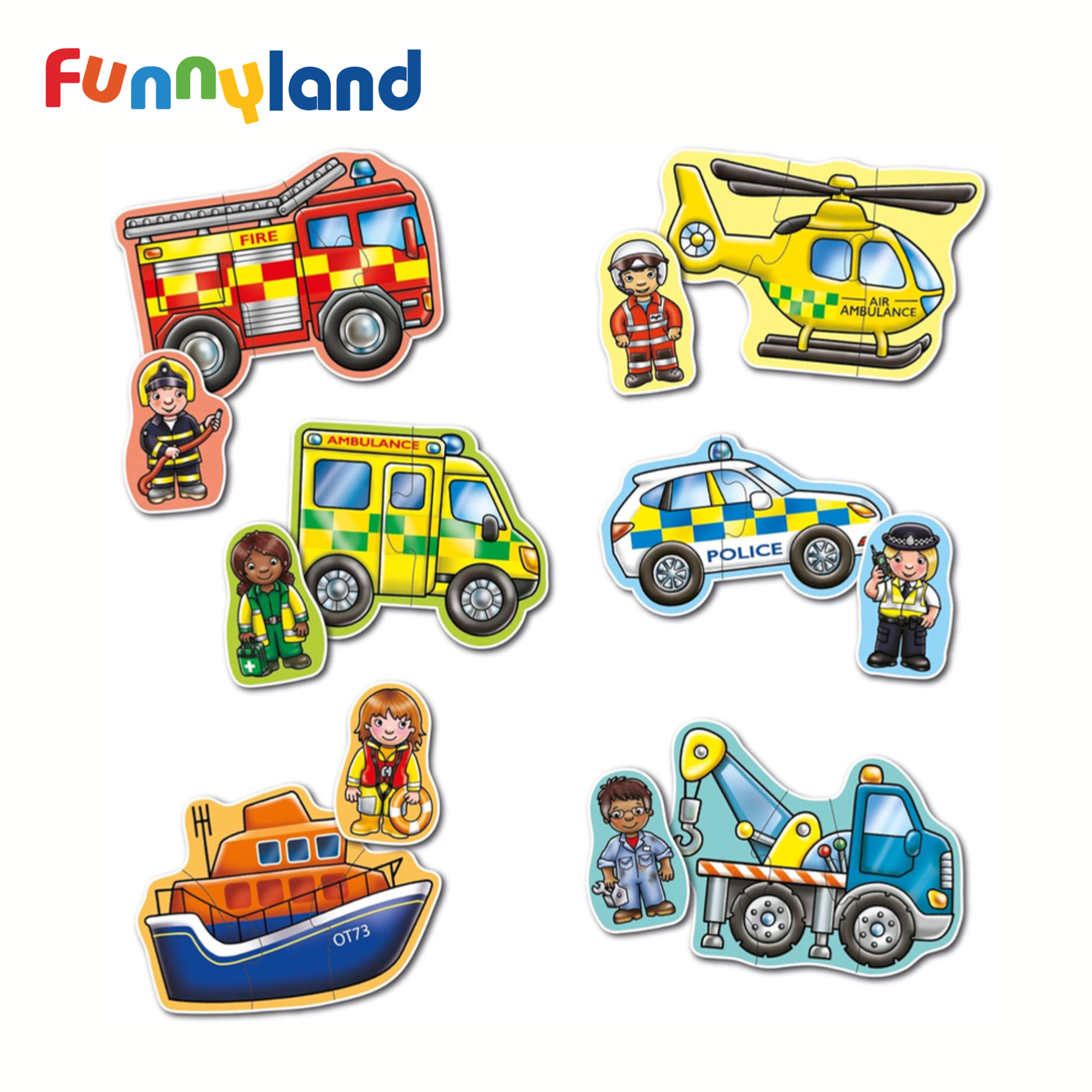 Bộ xếp hình OrchardToys Rescue Squad Jigsaw Puzzle - Xe Cứu Hộ 