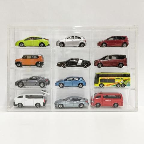 Hộp mica đựng xe mô hình 12 ngăn (chưa bao gồm xe)