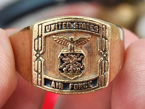  nhẫn mỹ xưa vàng 10k không quân Air Force 