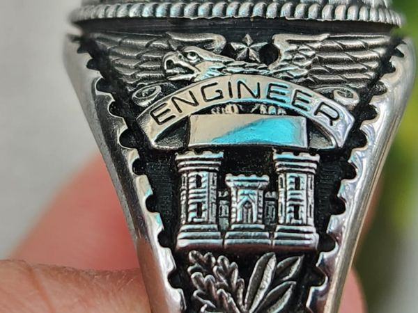 nhẫn mỹ xưa quân đội kỹ sư army engineer – Sưu tầm hàng Tốt