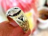 nhẫn mỹ masonic vàng 14k