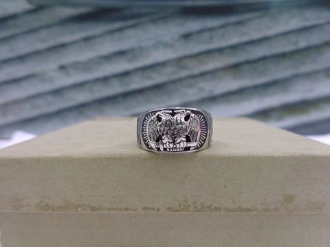  Nhẫn Mỹ Masonic Vàng Trắng 14K 