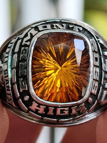  nhẫn mỹ xưa hột vàng tia hổ phách hãng Jostens ltm 