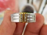 nhẫn nam bạc sterling vàng 10k