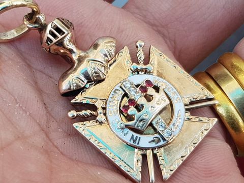  mặt dây chuyền masonic dấu ấn thánh xưa đẹp 