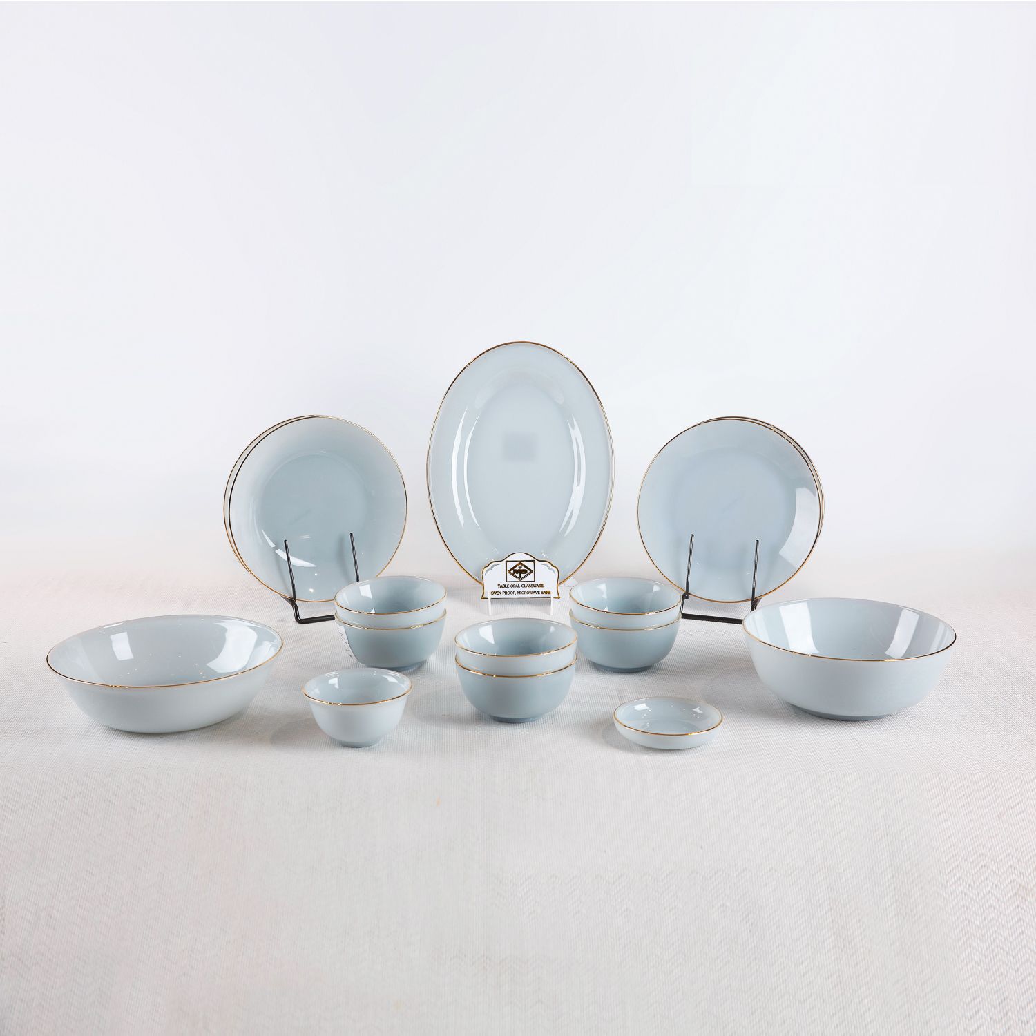 Bộ đồ ăn 15 sản phẩm màu Xanh biển Aquamarine dành cho 4-6 người