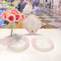 Set Đĩa Ngọt Ngào Hoa Dây Hồng
