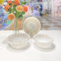 Set Tô Loe Họa Tiết Hoa Mùa Xuân