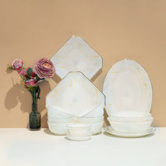 Bộ đồ ăn 15 sản phẩm Vân Mây Vàng dành cho 4-6 người