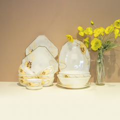 Bộ đồ ăn 15 sản phẩm Hoa lan dành cho 4-6 người (set B)