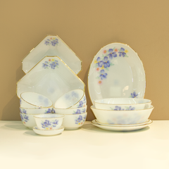 Bộ đồ ăn 15 sản Hoa mắt biếc dành cho 4-6 người (set B)