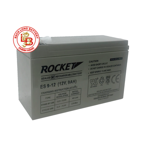 Ắc Quy ROCKET ES9-12 (9V-12AH) | BÌNH Ắc Quy KHÔ GEL| BÌNH Ắc Quy MIỄN BẢO DƯỠNG | BÌNH Ắc Quy THÁI LAN | BÌNH Ắc Quy EAGLE | BÌNH Ắc Quy CHO THIẾT BỊ VIỄN THÔNG, CÔNG NGHIỆP, NĂNG LƯỢNG MẶT TRỜI