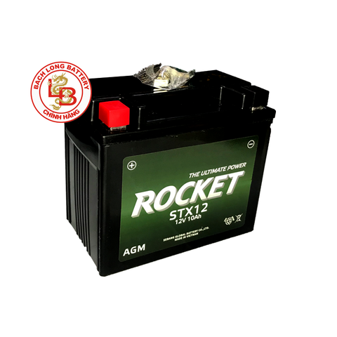 Ắc Quy ROCKET STX12 (12V-10AH) | BÌNH Ắc Quy KHÔ AGM| BÌNH Ắc Quy MIỄN BẢO DƯỠNG | BÌNH Ắc Quy HÀN QUỐC | BÌNH Ắc Quy ROCKET | BÌNH Ắc Quy CHO XE MÁY, XE MÔ TÔ PHÂN KHỐI LỚN