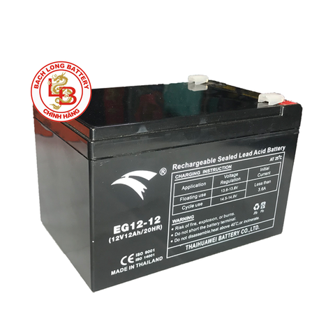 Ắc Quy EAGLE EG12-12 (12V-12AH) | BÌNH Ắc Quy KHÔ GEL| BÌNH Ắc Quy MIỄN BẢO DƯỠNG | BÌNH Ắc Quy THÁI LAN | BÌNH Ắc Quy EAGLE | BÌNH Ắc Quy CHO THIẾT BỊ VIỄN THÔNG, CÔNG NGHIỆP, NĂNG LƯỢNG MẶT TRỜI