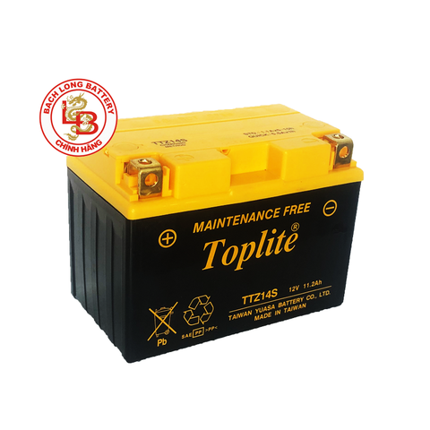 Ắc Quy Ắc Quy TOPLITE TTZ14S (12V-11.2AH) | BÌNH Ắc Quy KHÔ AGM| BÌNH Ắc Quy MIỄN BẢO DƯỠNG | BÌNH Ắc Quy ĐÀI LOAN | BÌNH Ắc Quy TOPLITE | BÌNH Ắc Quy CHO XE MÁY, XE MÔ TÔ PHÂN KHỐI LỚN