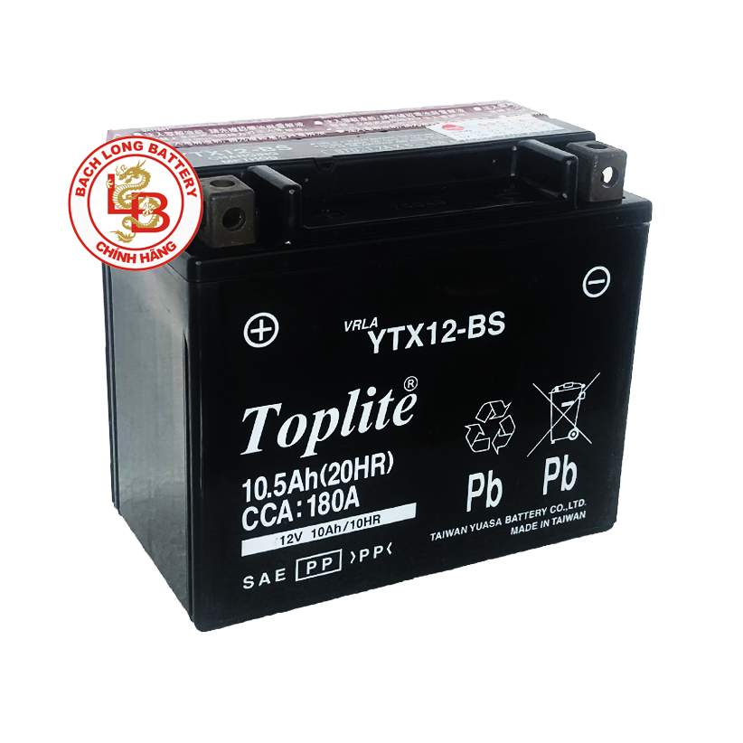  Ắc Quy TOPLITE YTX12-BS (12V-10Ah) 