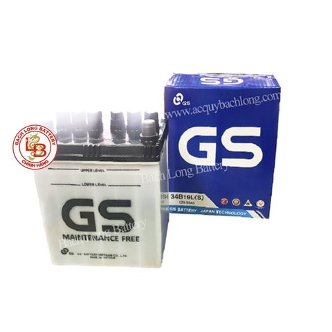 Ắc Quy GS MF 34B19L(S) (12V-33Ah) | BÌNH Ắc Quy KHÔ | BÌNH Ắc Quy MIỄN BẢO DƯỠNG | BÌNH Ắc Quy NHẬT BẢN | BÌNH Ắc Quy GS | BÌNH Ắc Quy CHO XE Ô TÔ