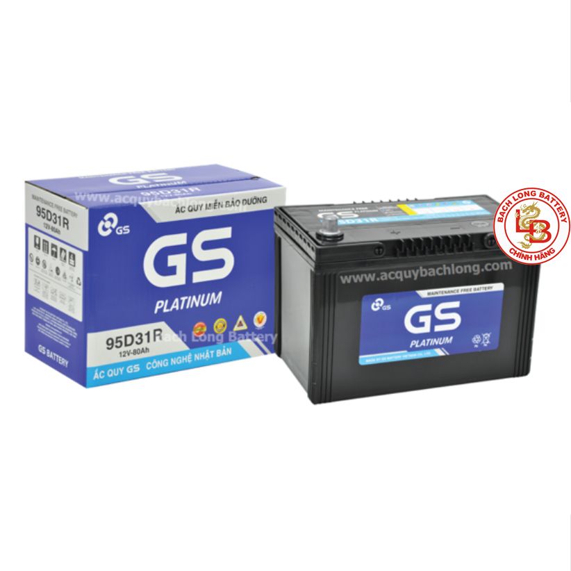  Ắc Quy GS MF 95D31R (12V-80Ah) 