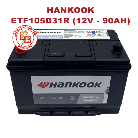  Ắc Quy HANKOOK ETF 105D31R (12V-90Ah) 